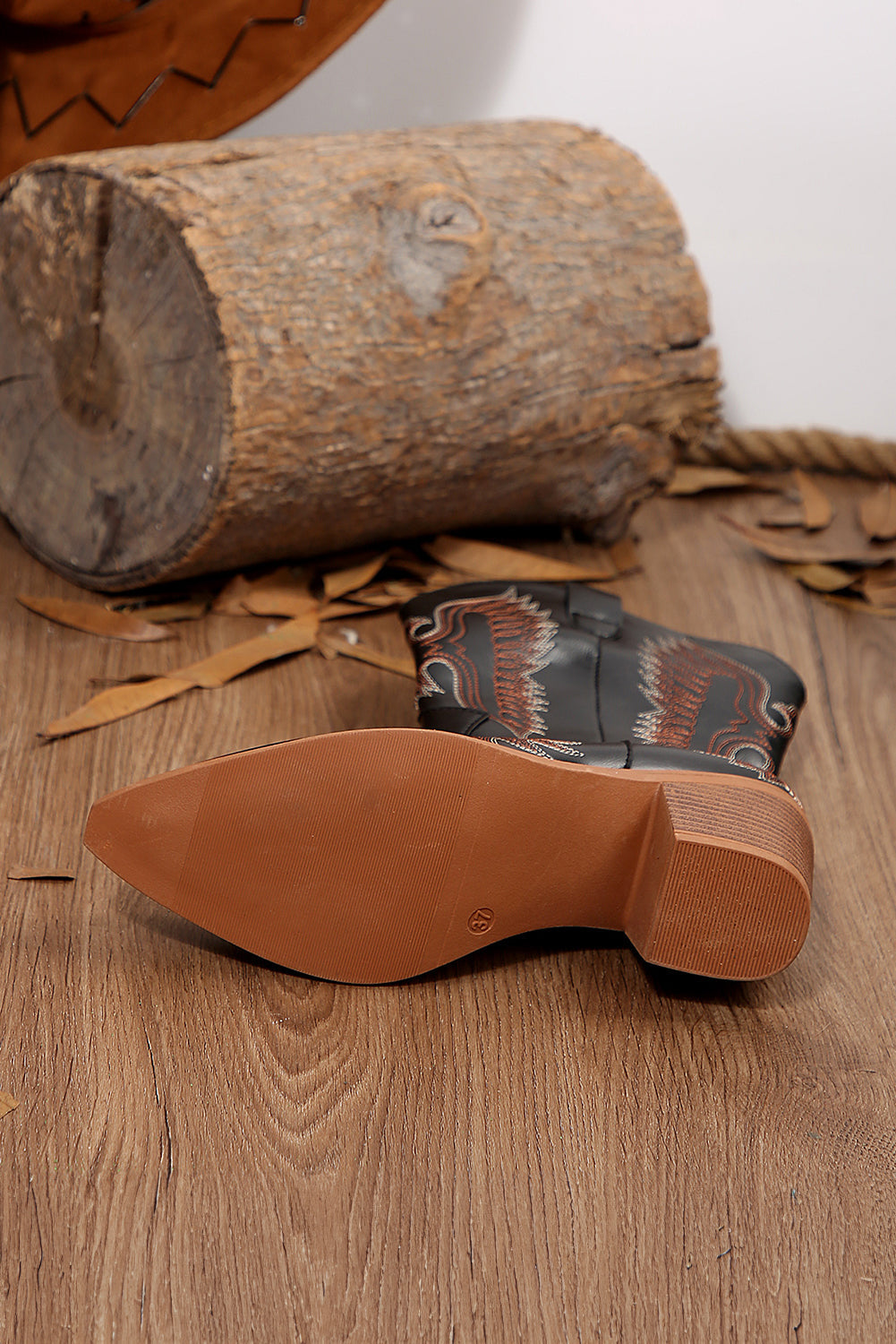 Mackenzie Western Eagle Embroidered Faux Leather Boots-4