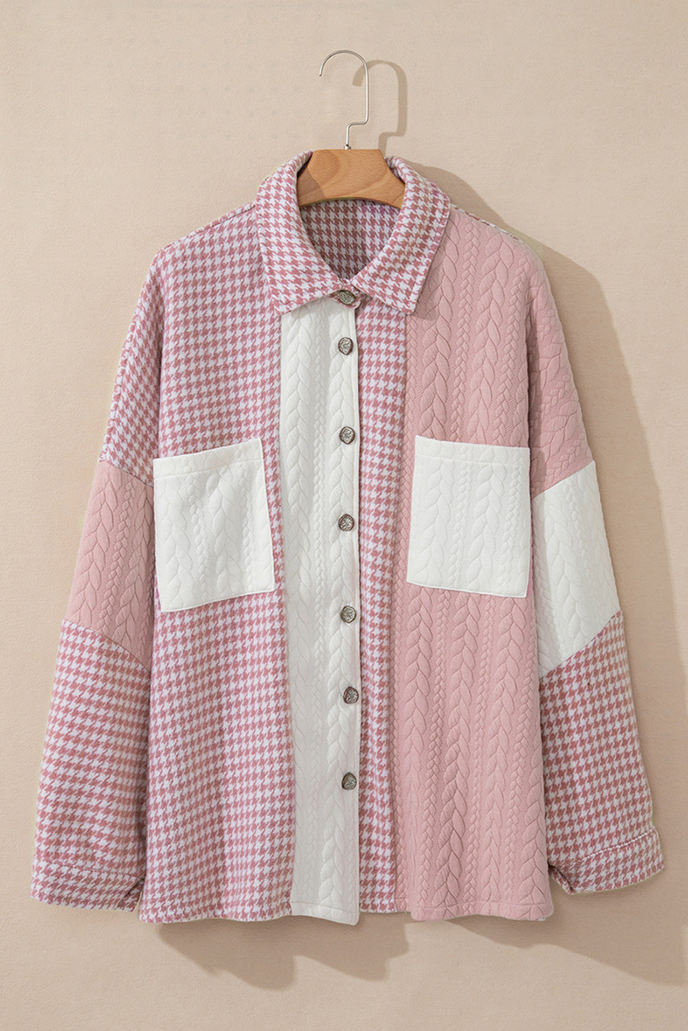Luna Houndstooth Loose Shacket