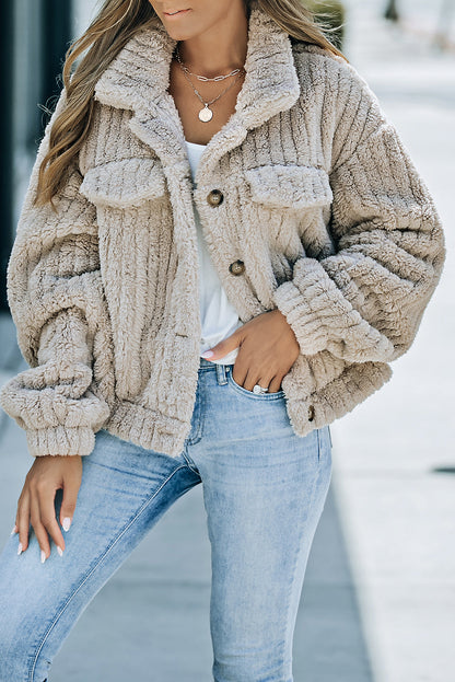 Elsie Plush Fleece Button up Jacket-0