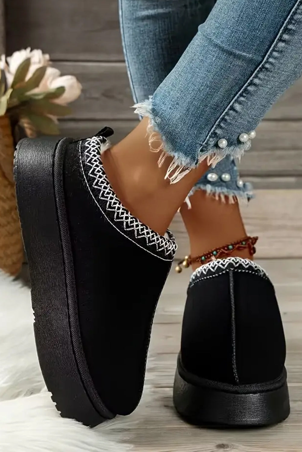 Jade Suede Plush Lined Snow Boots-5