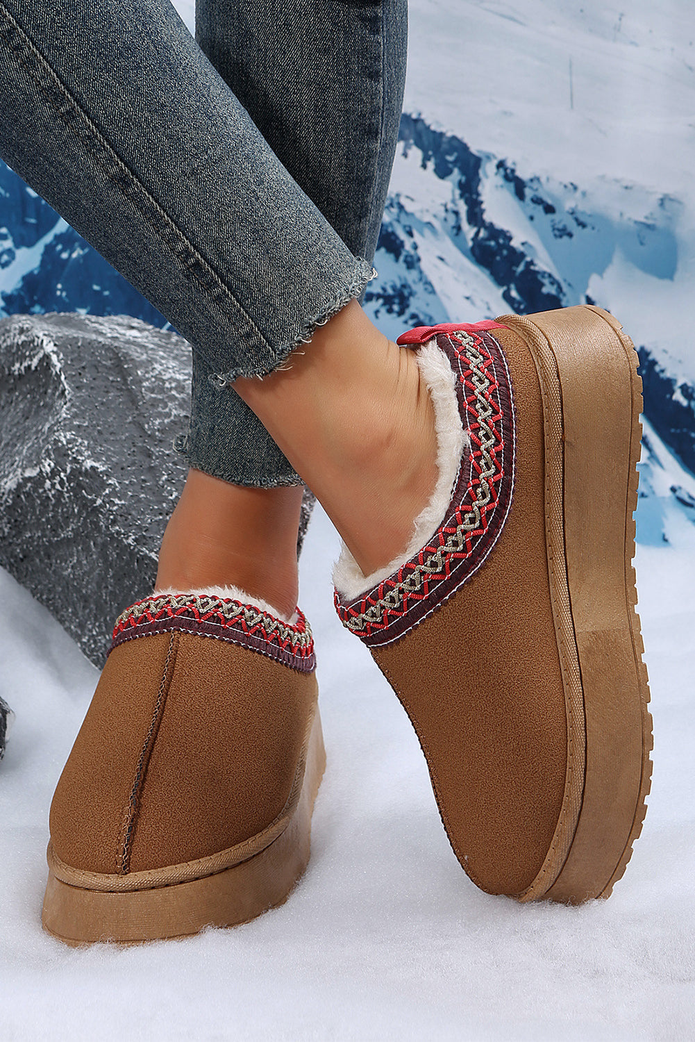 Jade Suede Plush Lined Snow Boots-1
