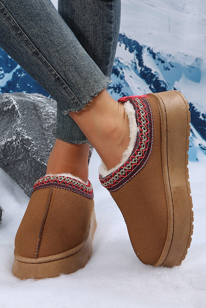 Jade Suede Plush Lined Snow Boots-1