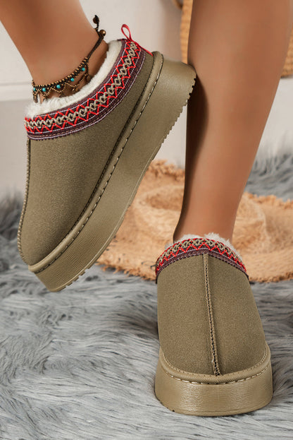 Jade Suede Plush Lined Snow Boots-2