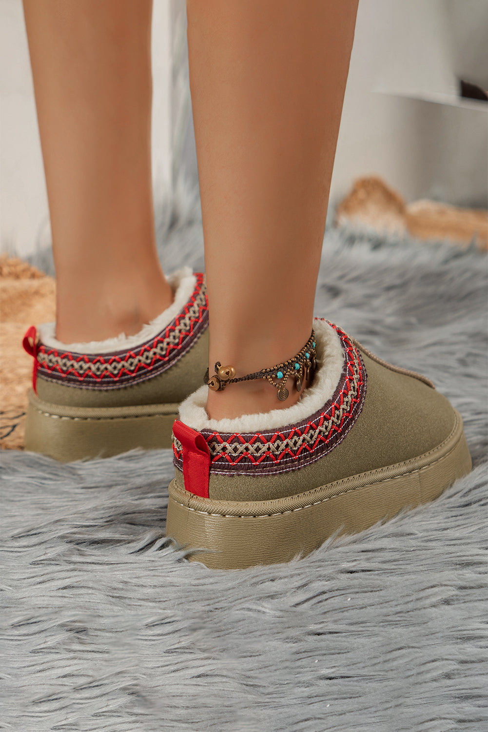 Jade Suede Plush Lined Snow Boots-4
