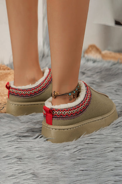 Jade Suede Plush Lined Snow Boots-4