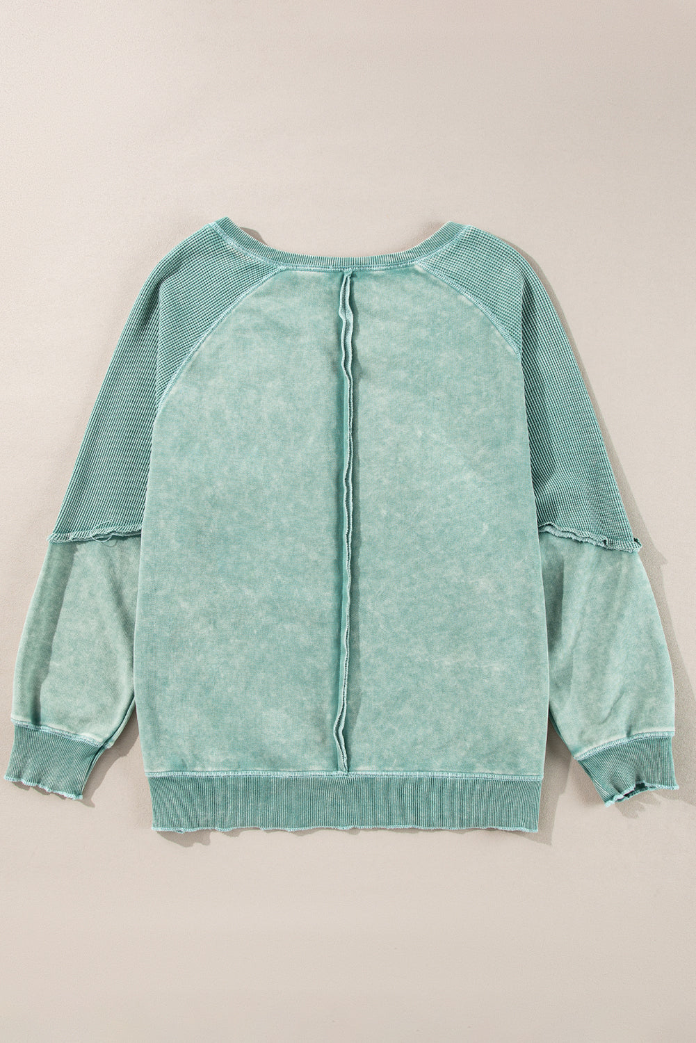 Jolie Waffle Exposed Seam Raglan Sweatshirt-3