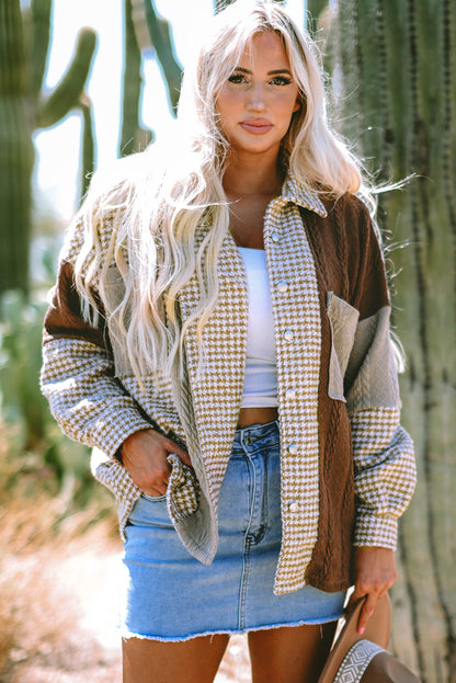 Luna Houndstooth Loose Shacket